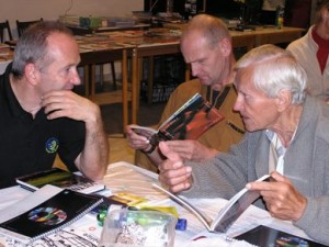 Cestovatelé Jirka Kolbaba, Víťa Dostál a  Miroslav Zikmund